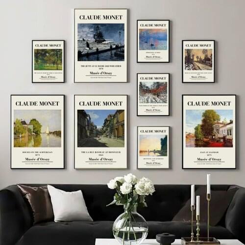 Monet Abstract Landscape Impressionism Nordic Posters And Prints Gallery Wall Art Canvas Painting Decor Pictures For Living Room