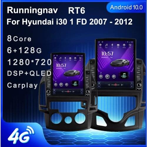 Runningnav For Hyundai i30 1 FD 2007 - 2012 Tesla Type Android Car Radio Multimedia Video Player Navigation GPS