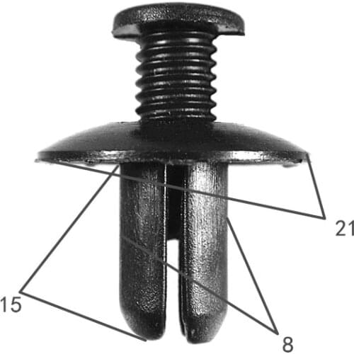 Car 8mm Universal type Screw Rivet Fastener Car Mudguard For Renault duster megane 2 logan renault clio accessories