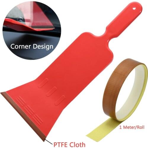EHDIS Window Film Tinting Squeegee with PTFE Felt Windshield Glass Corner Sticker Wrapping Scraper Bulldozer Car Cleaning Tool