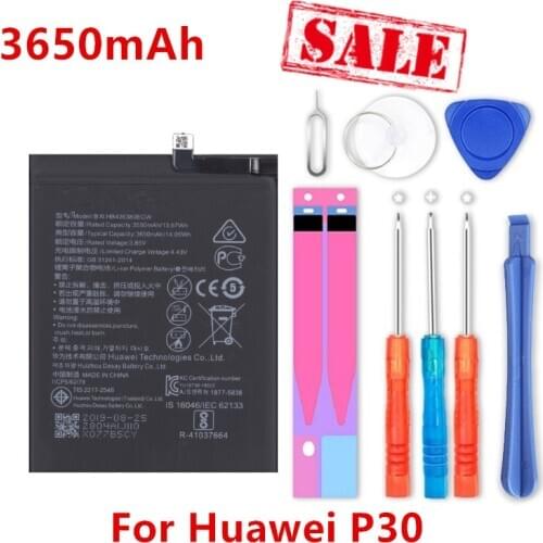 HB436380ECW Phone Battery For Huawei P30 ELE-L09 ELE-L29 ELE-AL00 ELE-TL00 3650mAh Replacement Batteries Bateria batary