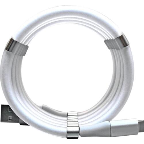 Quick 2.4A USB Charging date Cable line Self Winding Magnetic for Micro USB Type-C for Android xiaomi huawei Samsung tablet