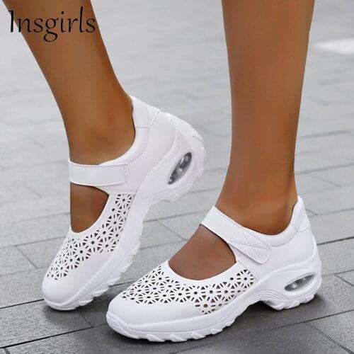 Summer Breathable Sneakers Women 2021 New Hollow Out Closed Toe Ladies Comfortable Sandals 35-42 Female Running Sport Shoes