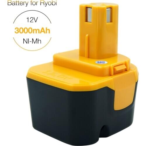 Ni-mh 3000mAh Rechargeable Battery for Ryobi 12V Power Tools B-1230H B-1222H B-1220F2 R10510 RY1201 TF1100 TFD220