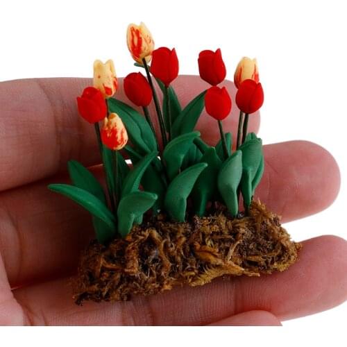 DIY 1/12 Scale Doll Miniature Resin Flower Children Dollhouse Fairy for 1/12 Dolls House Kitchen Dinning Room Decoration
