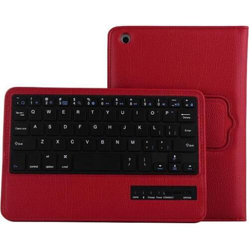 Soft Litchi Leather Case with Removable Wireless Bluetooth Keyboard for Samsung Galaxy Tab A 8.0 2019 SM-P200 SM-P205 Tablet+Pen