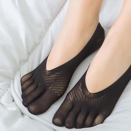 Women Orthopedic Compression Five Toe Socks Fashion Ultra Low Cut Liner Slippers Invisibility For Women Five Toe Socks 2021 New