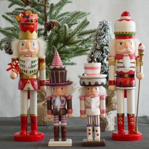 New Christmas Nutcracker Puppet Miniature Decor Ice Cream Sweetheart Creative Nutcracker Soldier Figurine Birthday New Year Gift