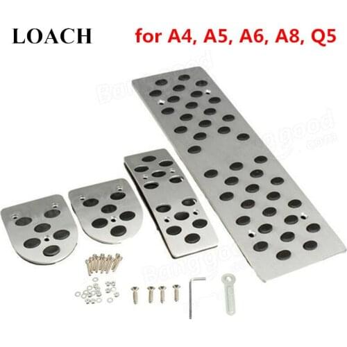 S-Line AT MT Foot Rest Fuel Accelerator Brake Clutch Plate Cover Car Pedal Pads For Audi A4 A4L A5 A6 A6L A8 A8L B6 B7 B8 Q5 New