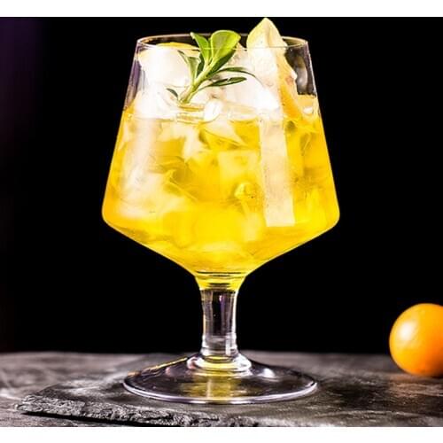 Diamond Shaped Waist Glass, Whiskey Glass, Golden Tonic Cup, Brandy Glass, Cocktail Glass