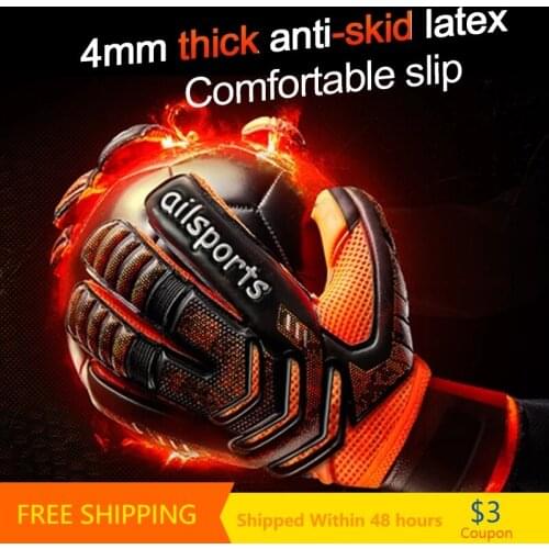 Brand New Design Professional Soccer Goalkeeper Gloves Latex Finger Thickened Protection Children Adults Football Goalie Gloves