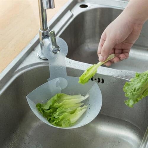 Foldable Kitchen Sink Strainer Self-Standing Sink Filter Food Vegetable Sink Stopper Reusable Drain Filter Anti-Blocking Coxeer