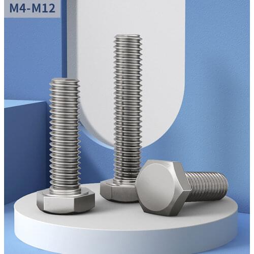 M6 M8 M10 M12 Left Threaded External Hex Head Screws 304 Stainless Steel Reverse Thread Left Tooth Outer Hex Head Bolts