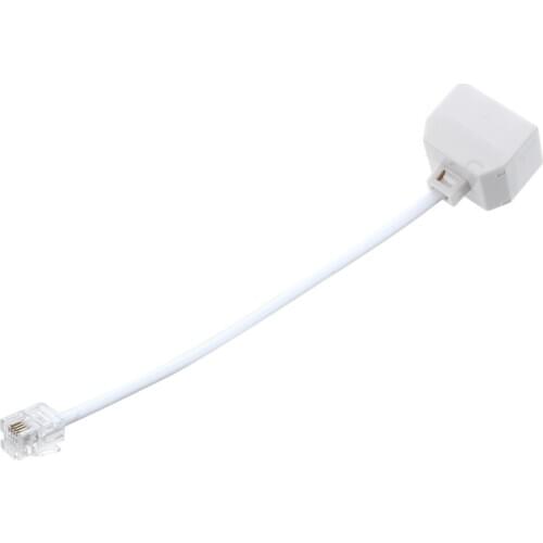 Top quality RJ11 6P4C phone splitter 1 male 2 female - white