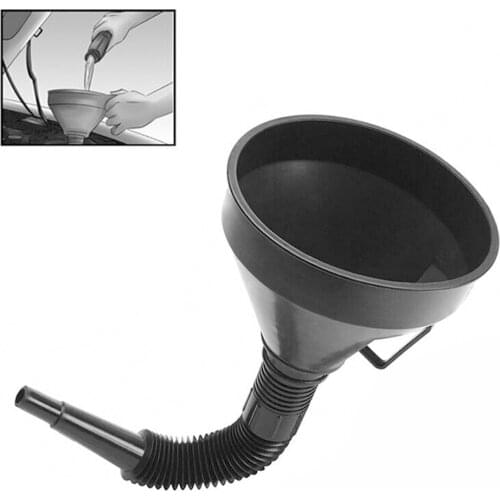 Pour Funnel Refueling 5inch Spout Black Strainer Car Water Diesel Filling