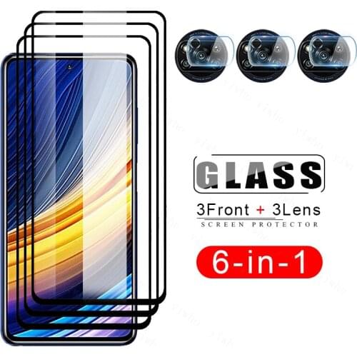For Poco X3 Pro Screen Protector Glass for Xiaomi Poco X3 Pro Tempered Glass for Poco F3 M3 X3 Nfc Pro X3pro Camera Lens Glass