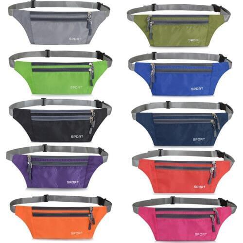 Women Sport Waist Bag Multi Functional Ultra-thin Water Resistant Adjustable Storage Pouch Men Outdoor City Jogging Bags