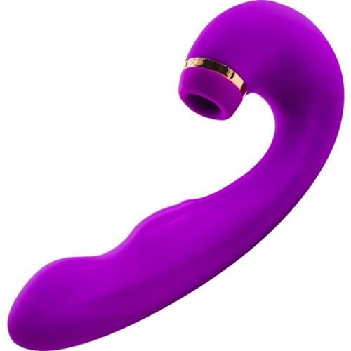Female rechargeable vibrating masturbator tongue licking and sucking, strong tapping vibrating rod, massage AV rod