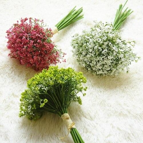 16Pcs 30cm Artificial Baby Breath Flower Gypsophila Plastic Flower Plants for Home Decorative Wed Party Decoration Fake Flower