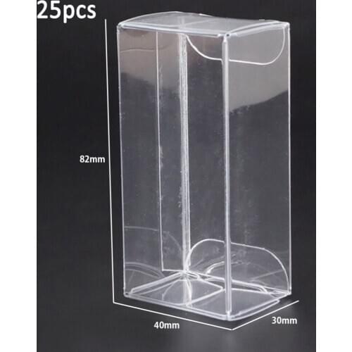 25 Pcs Clear Gift Box PVC Transparent Box Model Toy Car Wheels Dustproof Exhibition Box Wedding Favor Party Event Decoration