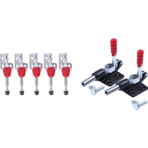 5 Pcs GH 301A Push-Pull Clamp Clamp Clamp & 2 Pcs Toggle Clamp 90 Degree Capacity 227Kg 500Lbs