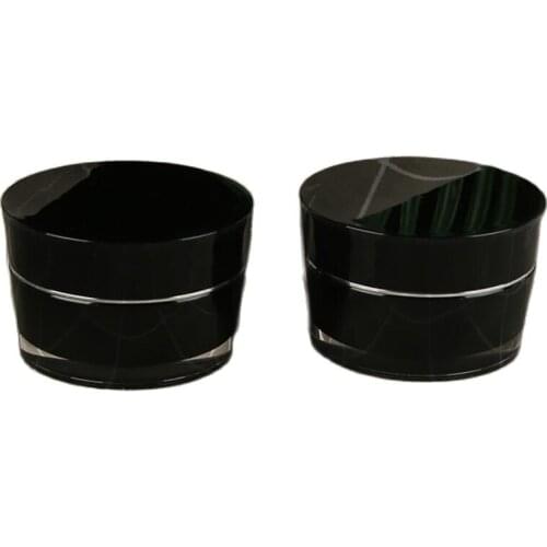 50G black plastic acrylic jar for cream/gel/moisturizer/essence/mask cream cosmetic packing plastic jar/pot