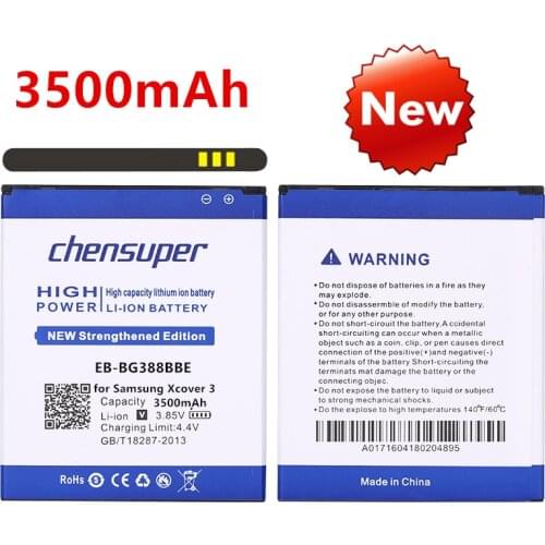 Chensuper EB-BG388BBE 3500mAh Battery for Samsung Galaxy Xcover 3 G388 G388F G389F G388D N533 SC-01H