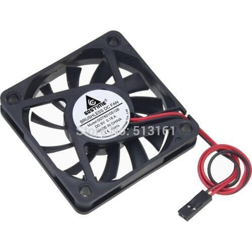 1 Piece Gdstime Brushless Dupont Connector 2-Pin 6cm 60mm x 10mm 6010s DC 5V Cooling Fan