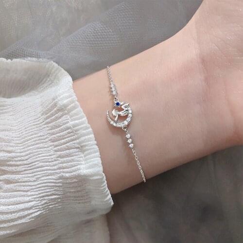 Moon Zircon Prince Bracelet For Women Adjustable Chain Charm Simple Korean Sweet New Fashion Hot Female Gift Jewelry BOYULIGE