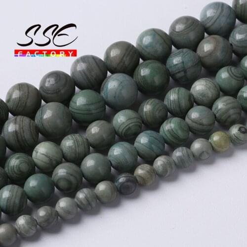 Natural Blue Gray Striped Wood Jaspers Stone Beads Round Loose Beads For Jewelry Making Diy Bracelets Accessories 4 6 8 10 12mm
