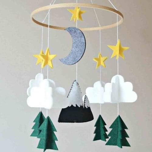 Home Decoration Nordic Children Tent Decorations Boys/Girls Baby Crib Mobile Woodland Night Nursery Mobile Hanging Decoration