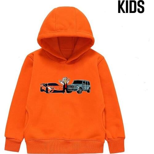 Kids Merch A4 Gelik & Lamba Hoodie Spring Autumn Children Thicked Print Hooded Sweatshirts Casual Family Clothes Pullover Tops