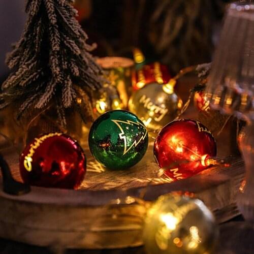 DIY Christmas Tree Hanging Lights and Colorful Ball Ornaments LED Lights Flashing Lights String Lights Ball Christmas Decoration