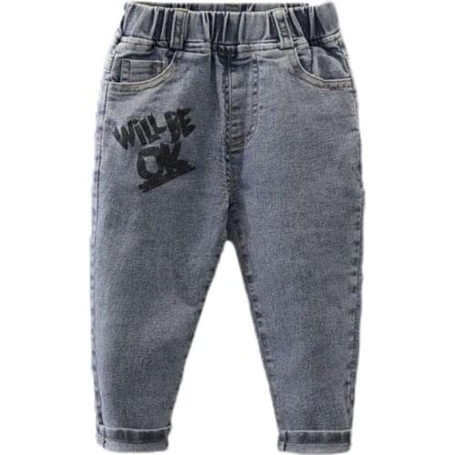 2021 Boys Jeans for Boy 2-7T Children Cartoons Denim Pants for Kids Clothing Spring Autumn Baby Boy Casual Trousers High quality