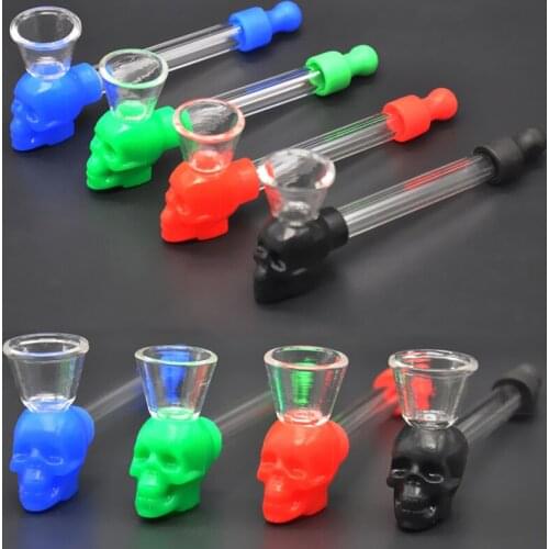 Exquisite Fashion Smok Glass Pipes Portable Creative Smoking Pipe Herb Tobacco Pipe Grinder Filter Smoke Cigarette Holder