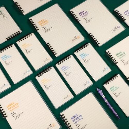 JIANWU 100 Pages Binder Notebook Detachable A5/A7 Loose Leaf Book Transparent Waterproof Notepad Diary Planner Office Stationery