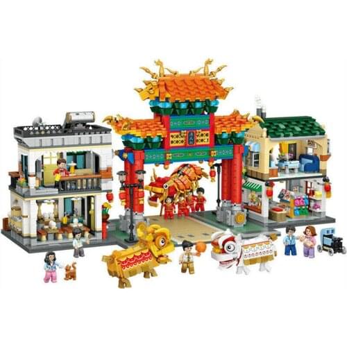 LOZ 1030 mini Block Adult Building Toys Teens building blocks Puzzle Chinatown 3581pcs (no box)