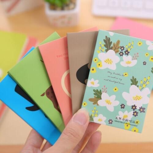 2021 New Tissue Makeup Cleansing Oil Absorbing Papers Cute Cartoon Blotting Facial Beauty