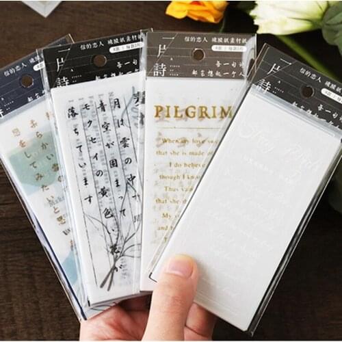4Patterns Famouse Poet Poem Scrapbooking Mini Note Labels Design Paper Pack DIY Hobby Making Craft Stationery Decoration