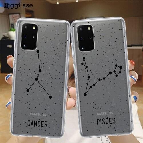 Twelve constellations Soft Silicone Phone Case For Samsung Galaxy A32 A02 A12 A42 A52 A72 A01 A21S A31 A41 A51 A71 Clear Shell
