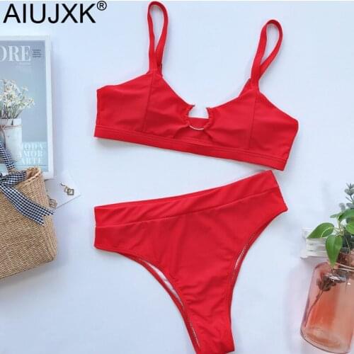 AIUJXK 2020 New Summer Wear Biquini Women Lingerie Set Beach Style Sexy Underwear Push Up High Waist Leopard 2 Piece Swimsuit
