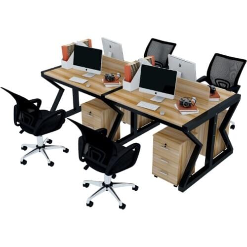 Office desk and chair 4 / 6 person staff desk and chair combination company office furniture employee position