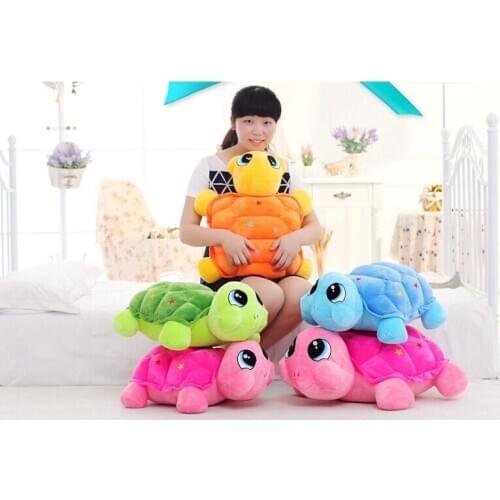 About 35cm colourful tortoise plush toy smile cartoon stars turtle doll , birthday gift w5887