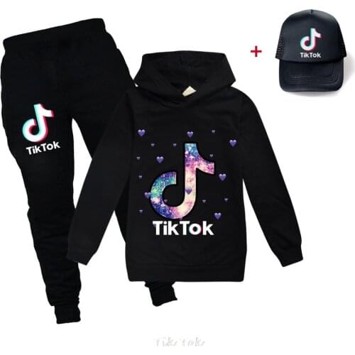 Casual Kids girls clothing sets Tik Tok Baby clothes 2020 New Spring Autumn Cotton Long T-shirt + pants 2pcs suits For girls
