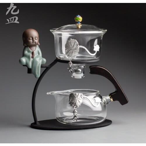Direct selling creative glass automatic tea set Zen lazy tea maker magnetic semi-automatic Kung Fu tea set