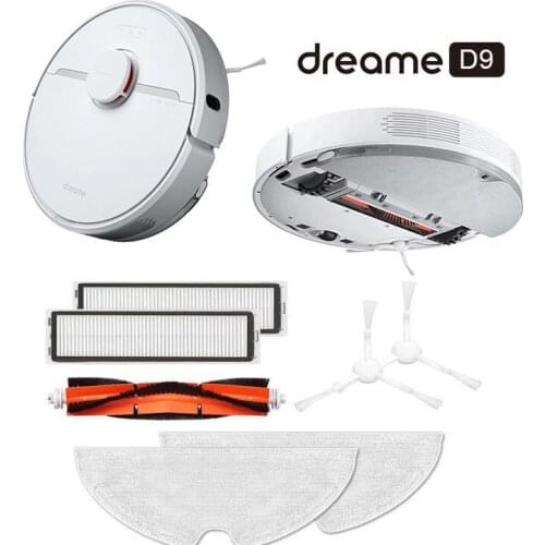 Dreame D9 Robot Vacuum Cleaner Side Brush Mop Cloths Main Brush Brush Cover Filter