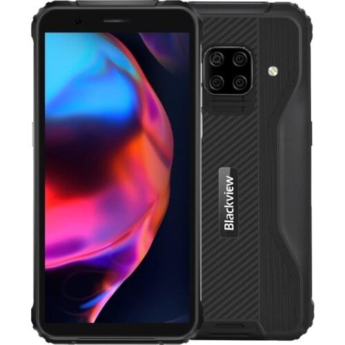 Blackview BV5100 Rugged Smartphone 4+64GB 5.7" Screen 5580mAh Helio P22 Octa Core Android 10 NFC 4G Mobile Phone Wireless Charge
