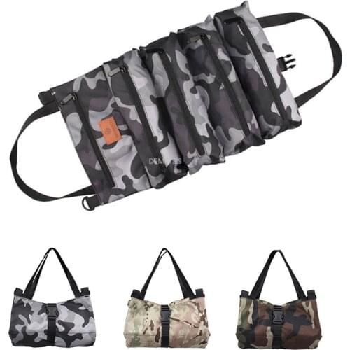 Car Seat Back Organizer Bag Tool Roll Up Bag Tactical Hunting Hiking Climbing Storage Bags Shooting Wrench Roll Carrier Pouch