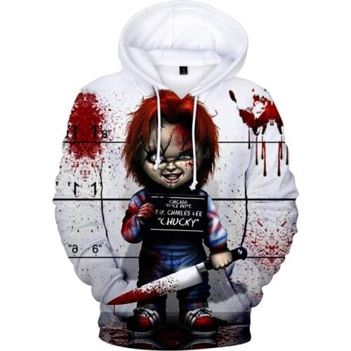 Men Halloween Childs play Bride of Chucky doll 3d print Hoodies unisex Sweatshirts The evil Good Guys Toy Pullover tracksuit