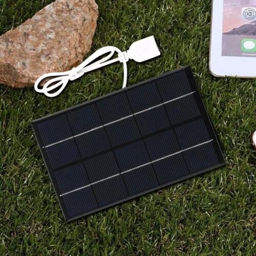 5W 5V USB Solar Panel Outdoor Portable Solar Charger Pane Climbing Fast Charger Polysilicon Travel DIY Solar Charger Generator